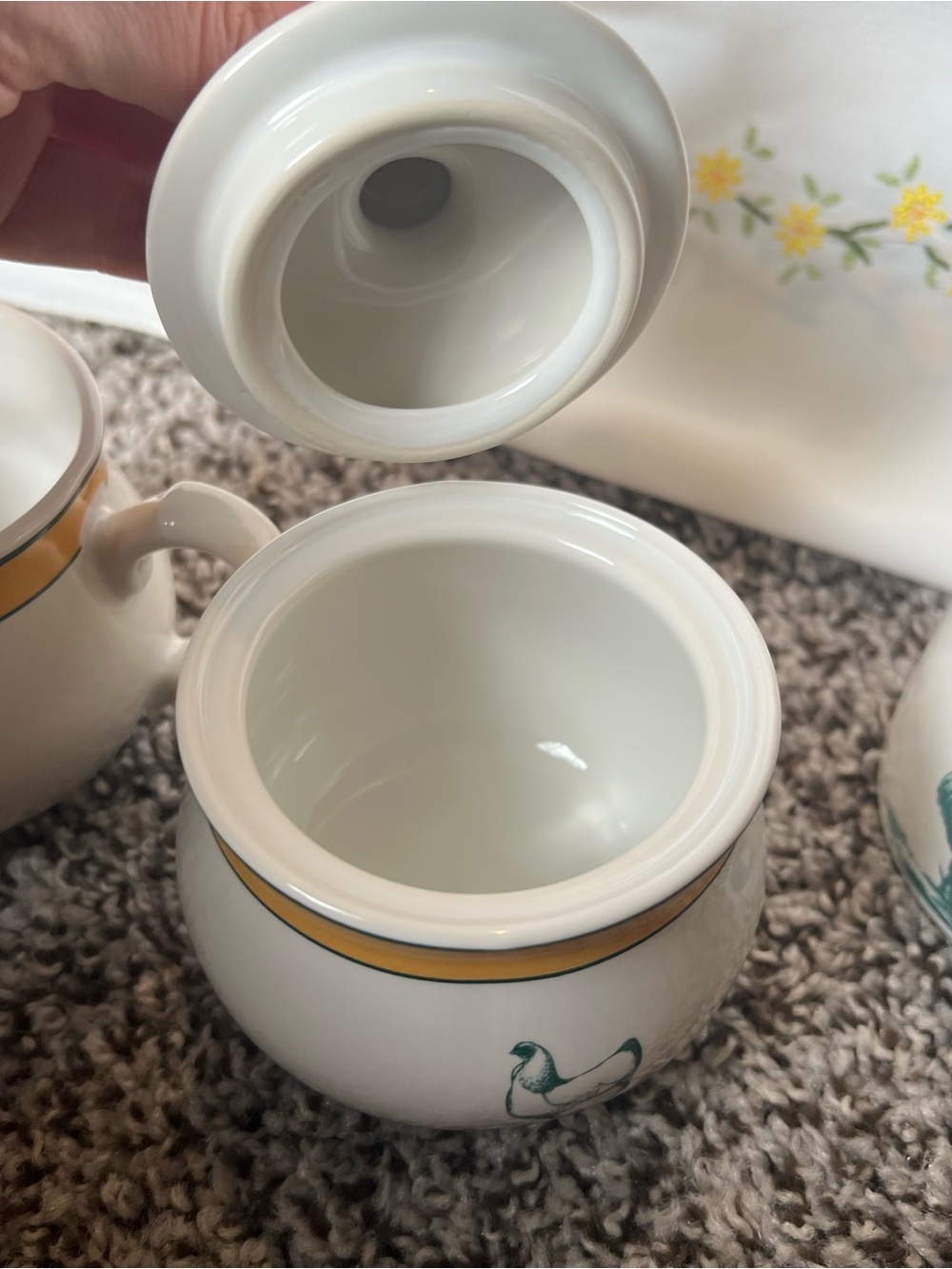 Green and Yellow Farmhouse Rooster Coffee Bar Set ☕🐓 - Picture 8 of 11